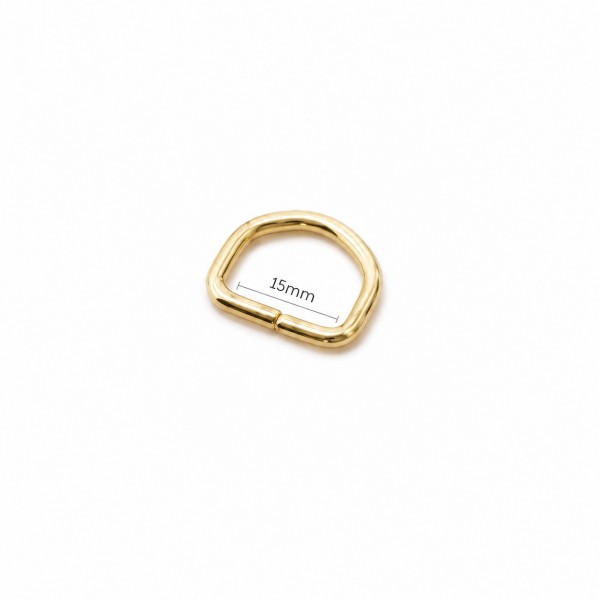 Meia Argola 15mm Dourado - Kateliê Composê