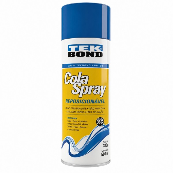 Cola Spray Reposicionável – 340g / 500ml - Kateliê Composê
