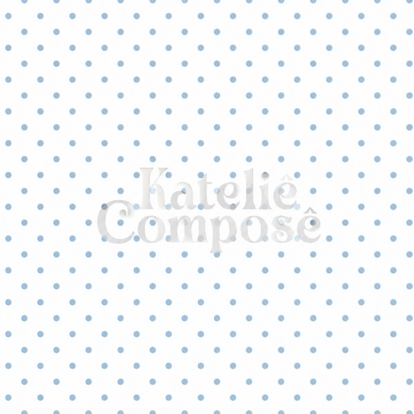 Bagun Estampado – Poá Azul Bebê - Kateliê Composê