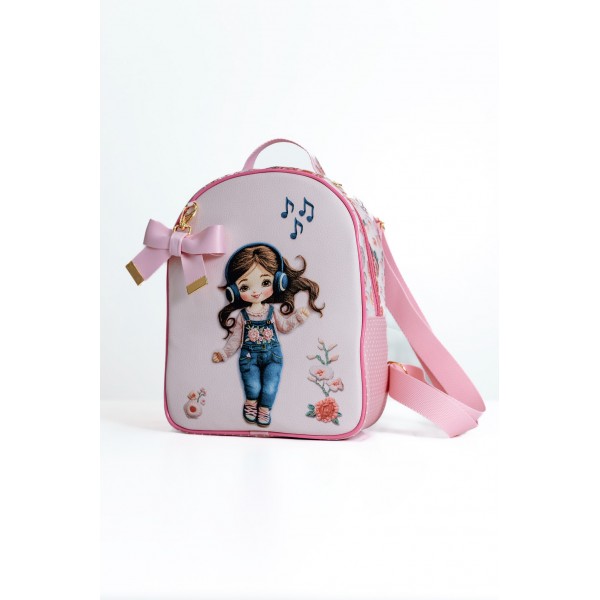 Painel Mochila – Rosa Melody – Encanto de Menina - Kateliê Composê