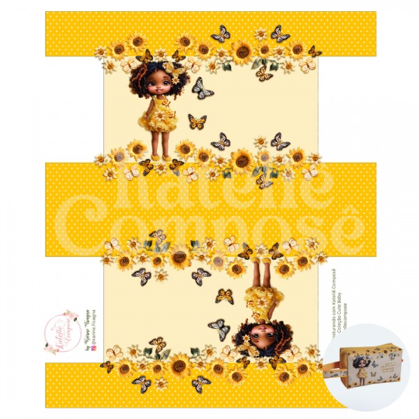 Painel Necessaire – Amarelo Luna – Encanto de Menina - Kateliê Composê