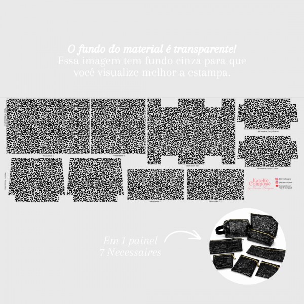 Painel Cristal – Onça - Kateliê Composê
