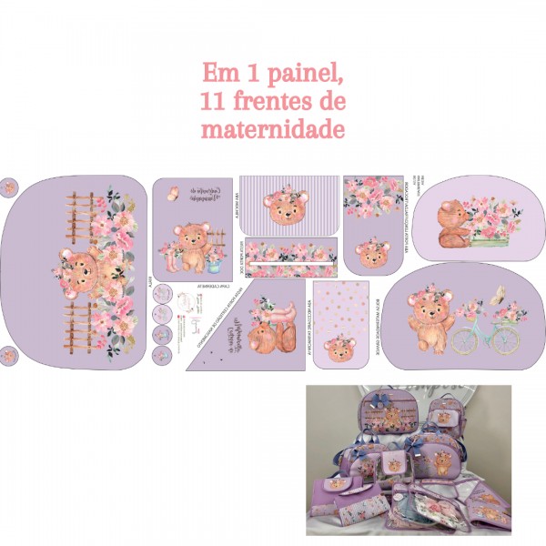 Painel Cute Baby Maternidade – Lilás - Kateliê Composê
