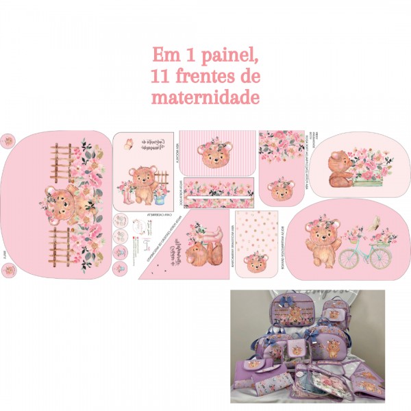 Painel Cute Baby Maternidade – Rosa - Kateliê Composê
