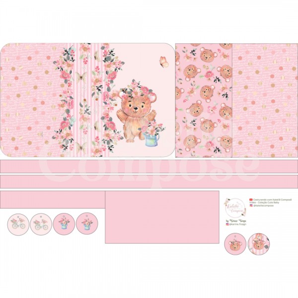 Painel Caderneta de Vacinação – Rosa - Kateliê Composê