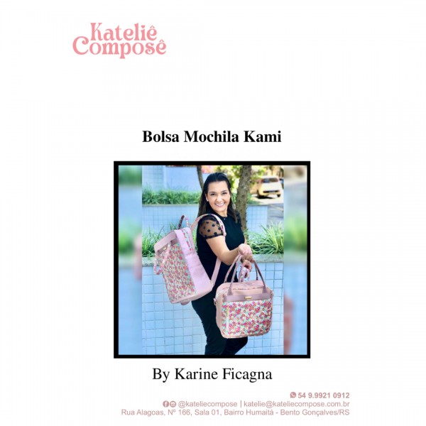 Projeto Digital - Bolsa Mochila Kami - Kateliê Composê