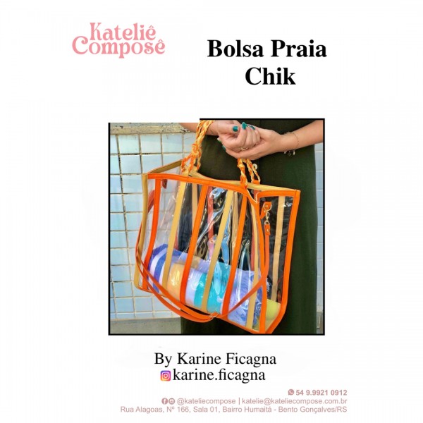 Projeto Digital - Bolsa Praia Chik - Kateliê Composê