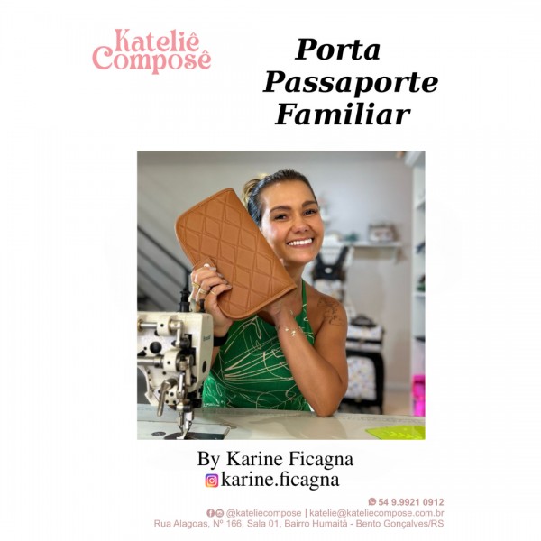 Projeto Digital - Porta Passaporte Familiar - Kateliê Composê