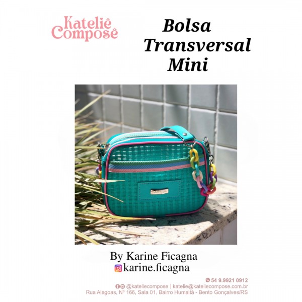 Projeto Digital - Bolsa Transversal Mini - Kateliê Composê