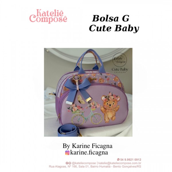 Curso online - Bolsa Maternidade G Cute Baby - Kateliê Composê