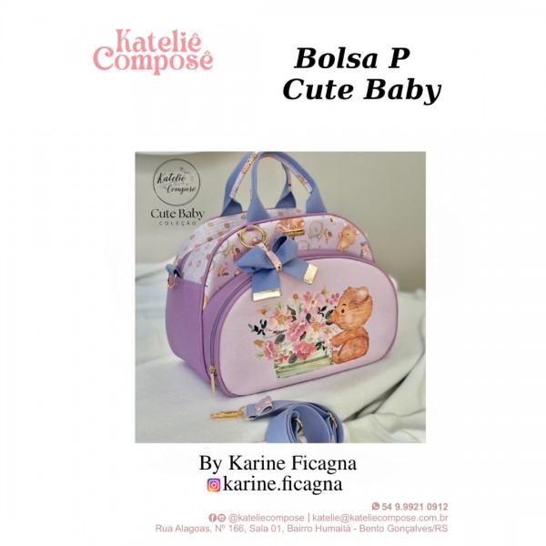 Curso online - Bolsa Maternidade P Cute Baby - Kateliê Composê