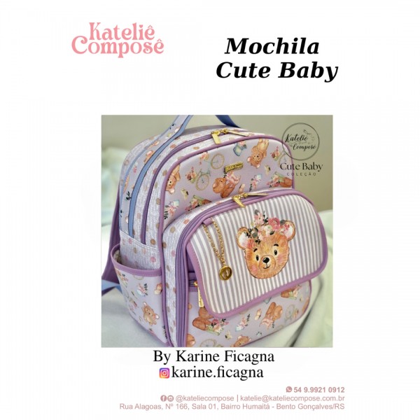 Curso online - Mochila Infantil Cute Baby - Kateliê Composê