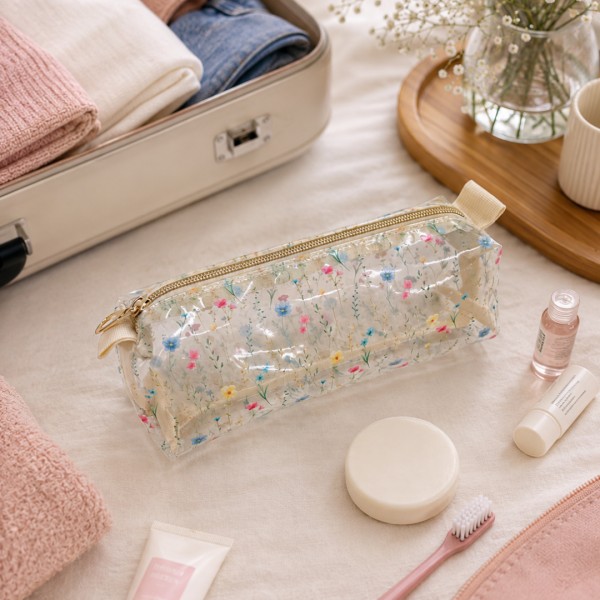 Kit Trio de Necessaires Florais + 3 Sabonetes Artesanais