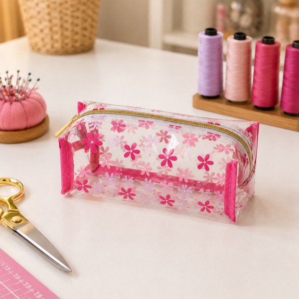 Kit de Necessaires Flores Rose + 3 Sabonetes Artesanais
