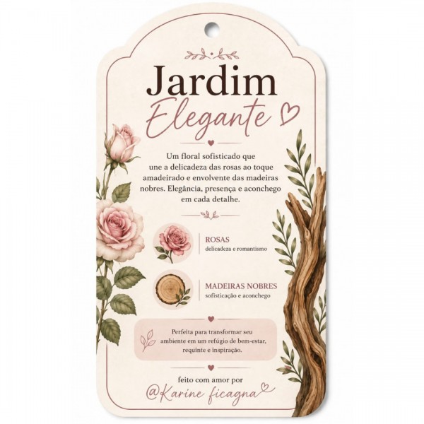 Vela Aromática Artesanal – Jardim Elegante