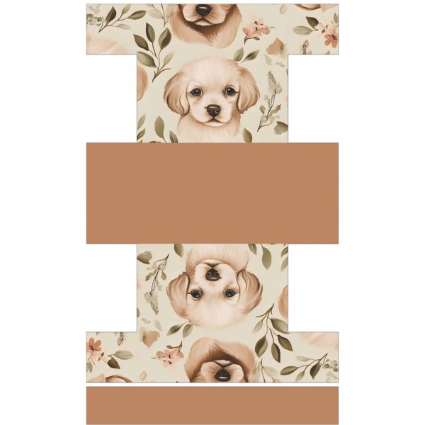 Painel Niqueleira – Cachorro Golden - Kateliê Composê