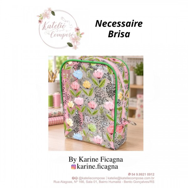 Projeto Digital - Necessaire Brisa - Kateliê Composê