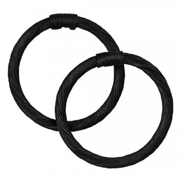 Alça p/ Bolsa de Rattan - 13cm - Preta - Kateliê Composê