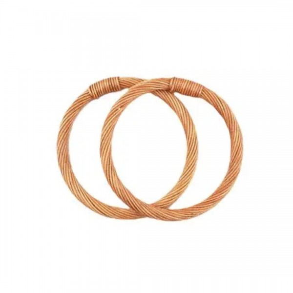 Alça p/ Bolsa de Rattan - 13cm - Bege - Kateliê Composê
