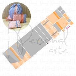 Painél Nylon Emborrachado - Mochila Saco Natureza Laranja