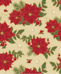 K222 Tecido tricoline 100% algodão - Tecido estampado Natal 30