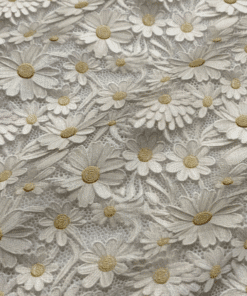 K502 Tecido tricoline 100% algodão - Tecido estampado Digital Floral Margaridas 3D