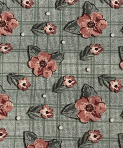 K405 Tecido tricoline 100% algodão - Tecido digital estampado Floral 1