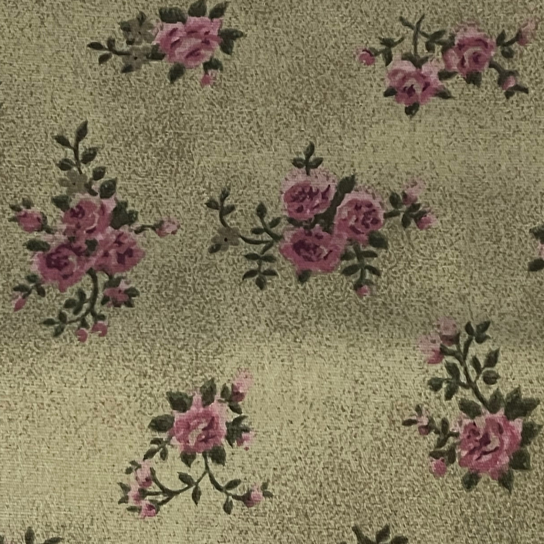 K403 Tecido tricoline 100% algodão - Tecido estampado Floral Bege 5