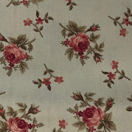 K404 Tecido tricoline 100% algodão - Tecido estampado Floral Bege 4