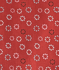 TOM3 Tecido tricoline 100% algodão - Estampado vermelho