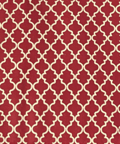 TOM2 Tecido tricoline 100% algodão - Estampado vermelho 1