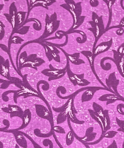 TOM13 Tecido tricoline 100% algodão - Folhas roxo