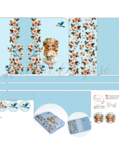 Painel Capa Caderno/Agenda - Azul Clara - Encanto de Menina