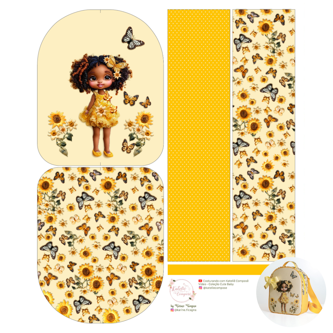 Painel Mochila - Amarelo Luna - Encanto de Menina