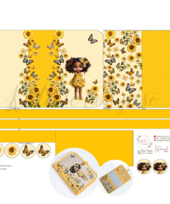 Painel Capa Caderno/Agenda - Amarelo Luna - Encanto de Menina