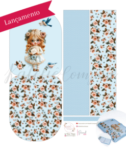 Painel Mochila - Azul Clara - Encanto de Menina