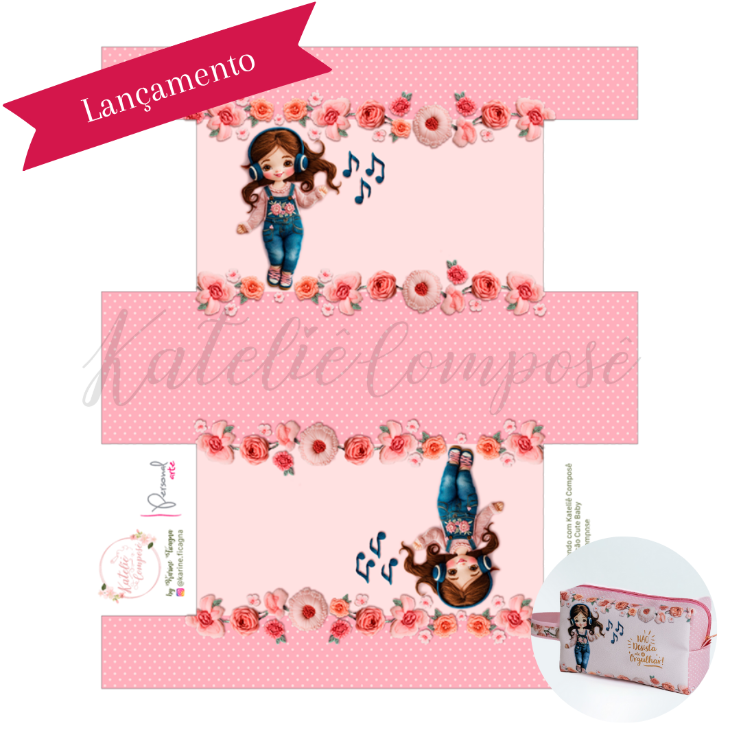 Painel Necessaire - Rosa Melody - Encanto de Menina