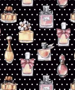 K529 Tecido tricoline 100% algodão - Tecido estampado Digital Perfumes