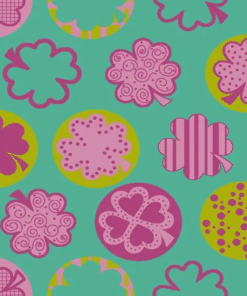 K531 Tecido tricoline 100% algodão - Tecido estampado Trevo