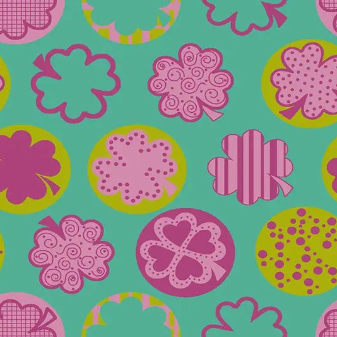 K531 Tecido tricoline 100% algodão - Tecido estampado Trevo