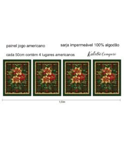 Painel Americano Sarja Impermeável Natal - E14765