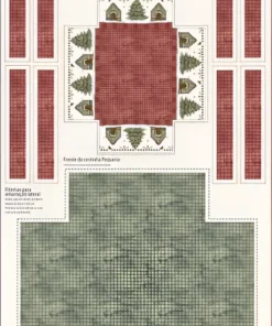 Painel Cestinha de Natal - Estampa Digital - PN01