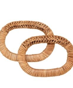 Alça Bambu Acrílico - 13.5x9.5cm - Bege