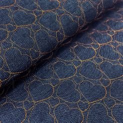 Tecido jeans Matelassê - Coração