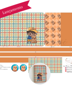Painel Capa Caderno/Agenda - Capivara - Encanto de Menino