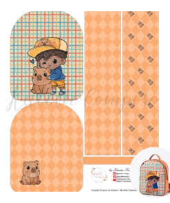 Painel Mochila - Capivara - Encanto de Menino