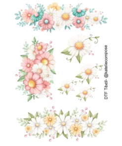 DTF Têxtil - Termocolante - Floral 1