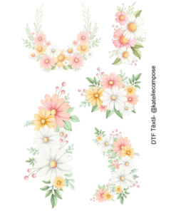 DTF Têxtil - Termocolante - Floral 2