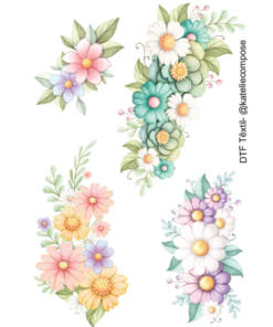 DTF Têxtil - Termocolante - Floral 3