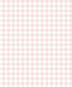 Coleção Florescer - Sintético Doll Estampado - Xadrez Rosa